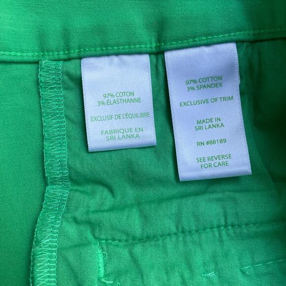 Lilly Pulitzer Alessi Stretch Short Cabana Green Side Zip 4.5" Inseam Size 16 - Picture 7 of 8